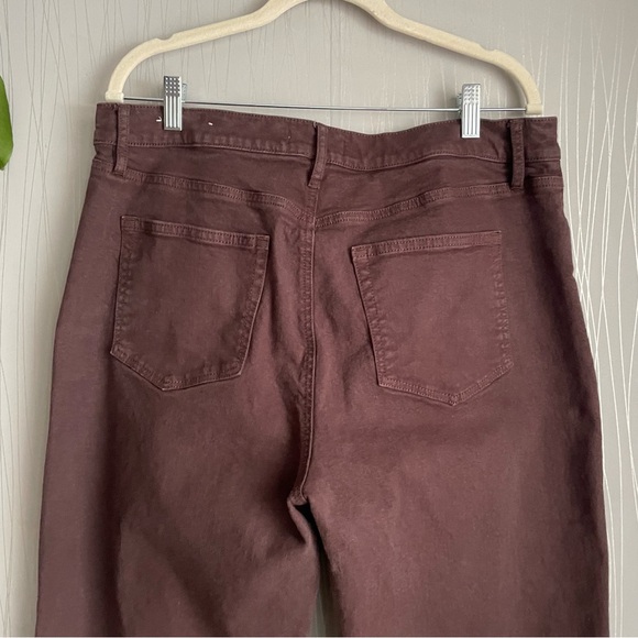 LOFT the Wide Leg Jeans Womens size 12/31 Brown - Picture 7 of 9